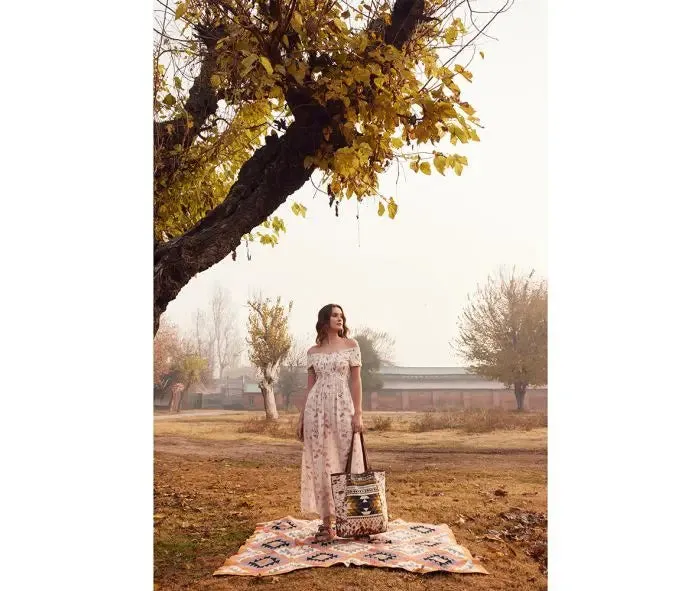 Mustard Aztec & Brown Cowhide Bags Set - Options