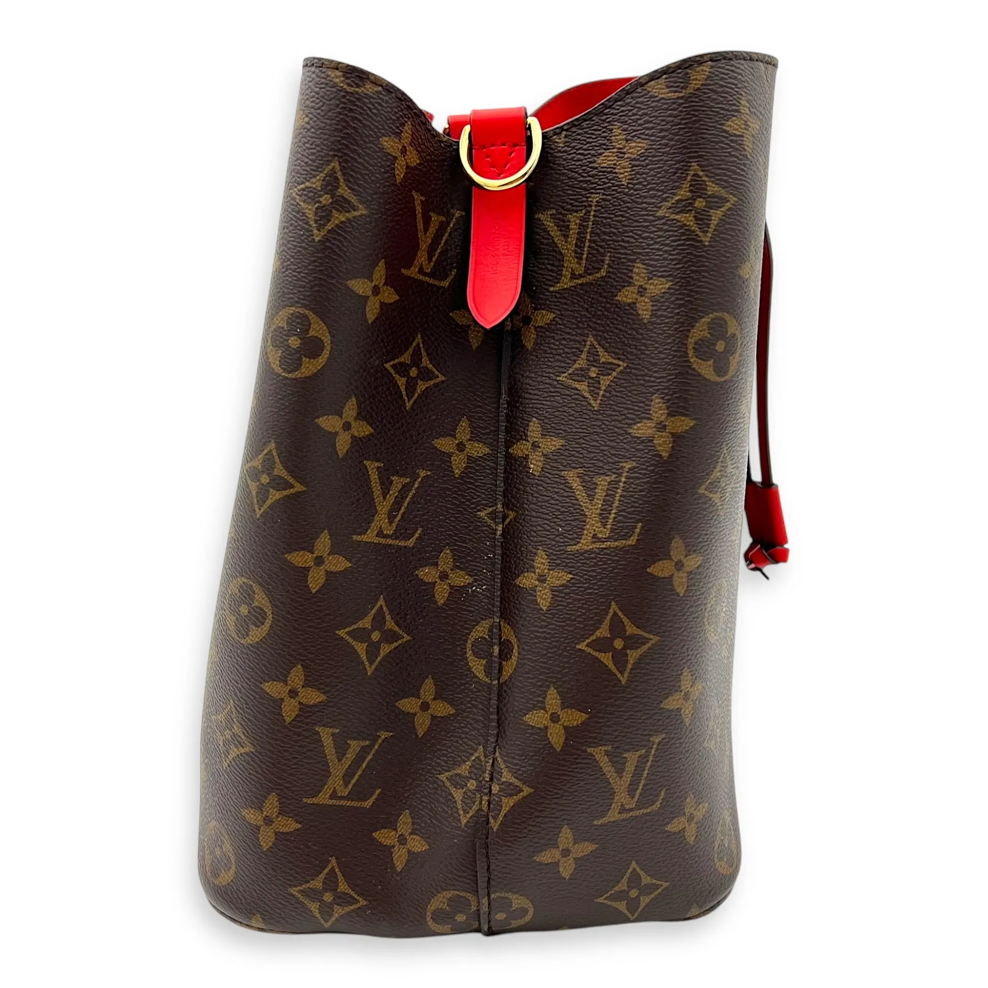 NeoNoe Bucket Bag Brown in Monogram Coated Canvas, Gold hardware