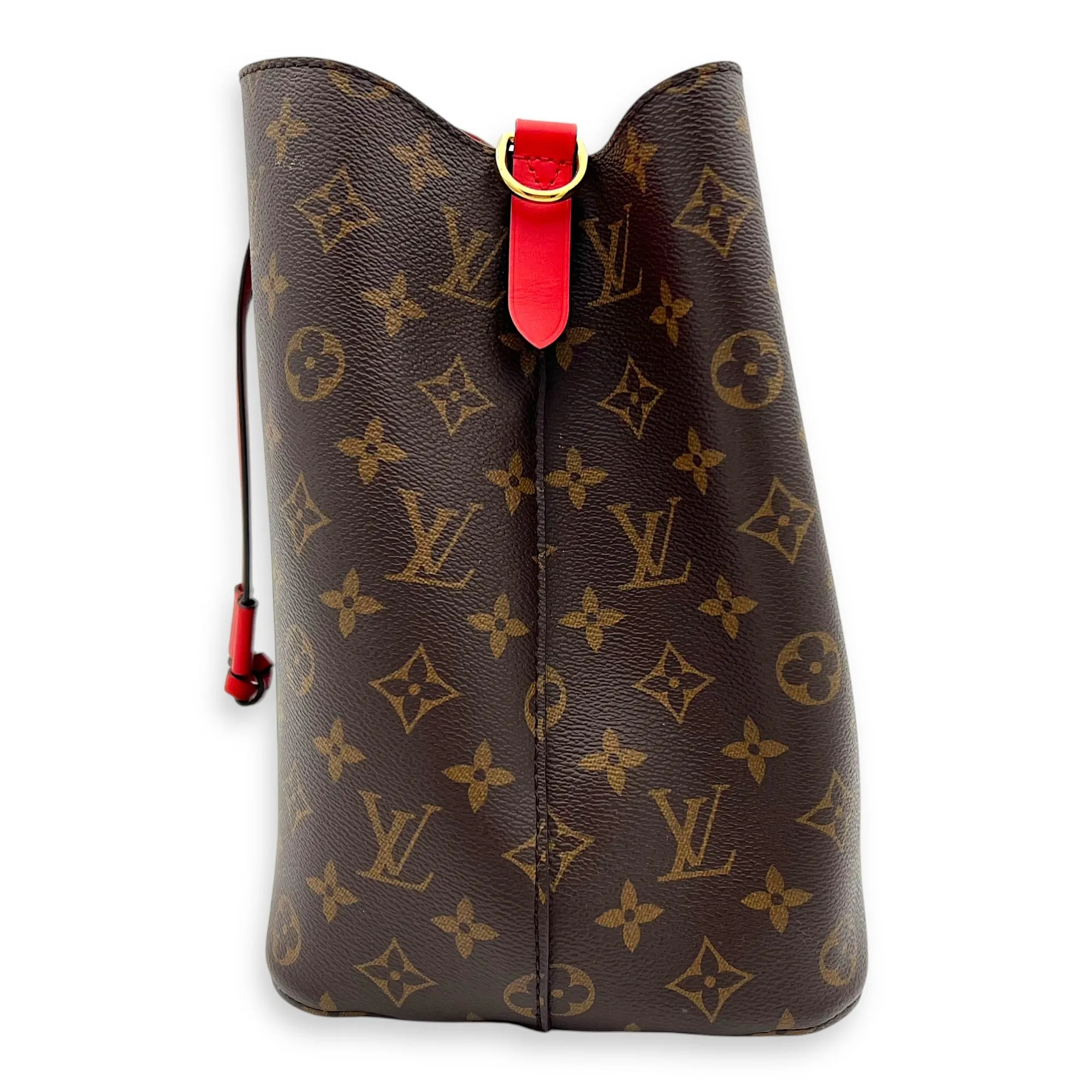 NeoNoe Bucket Bag Brown in Monogram Coated Canvas, Gold hardware