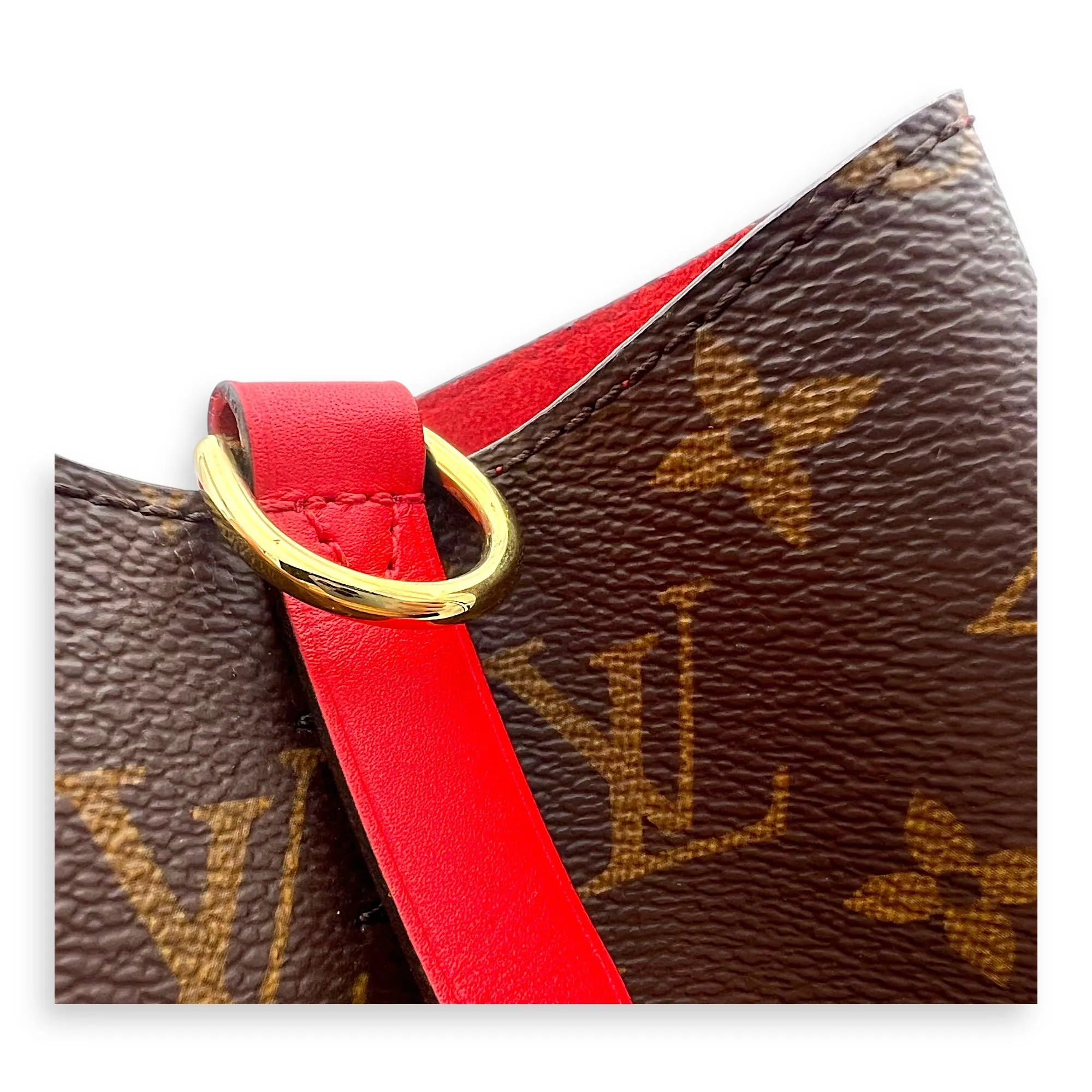 NeoNoe Bucket Bag Brown in Monogram Coated Canvas, Gold hardware
