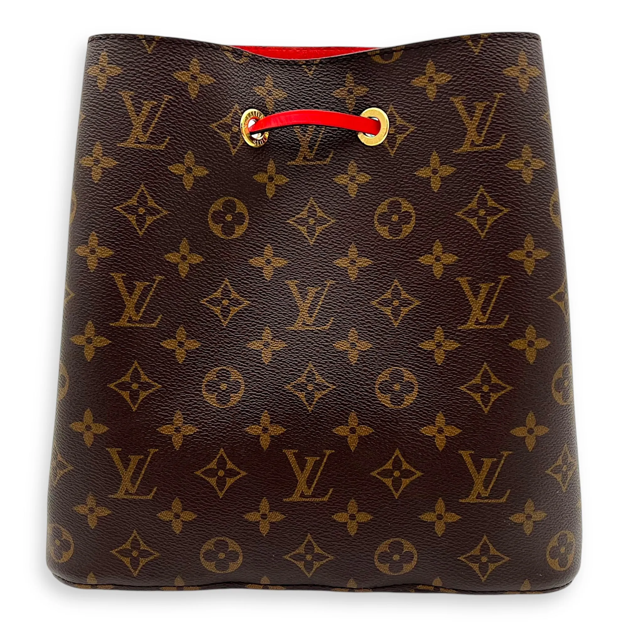 NeoNoe Bucket Bag Brown in Monogram Coated Canvas, Gold hardware