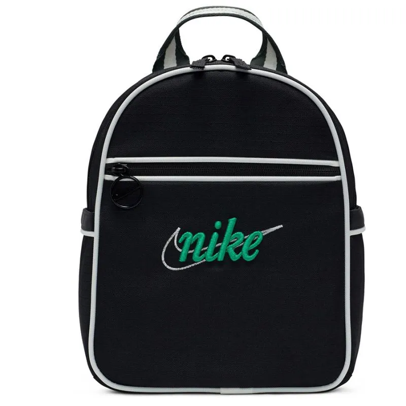 Nike Women's Mini Futura 365 Backpack - Sleek Black Design with Dual Zippered Pockets