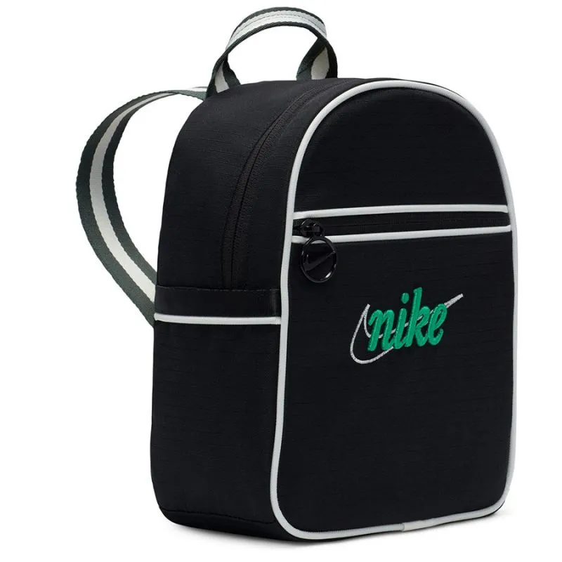 Nike Women's Mini Futura 365 Backpack - Sleek Black Design with Dual Zippered Pockets
