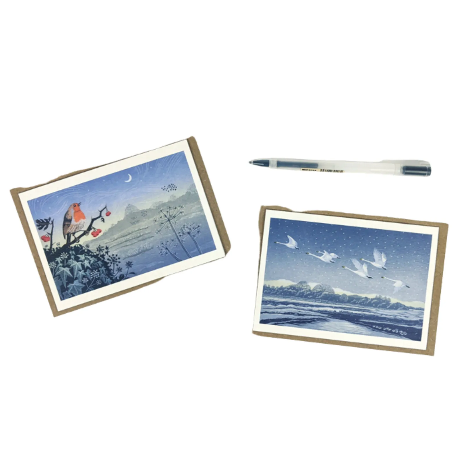 Niki Bowers Notecards - Snow Flight/Winter Solstice