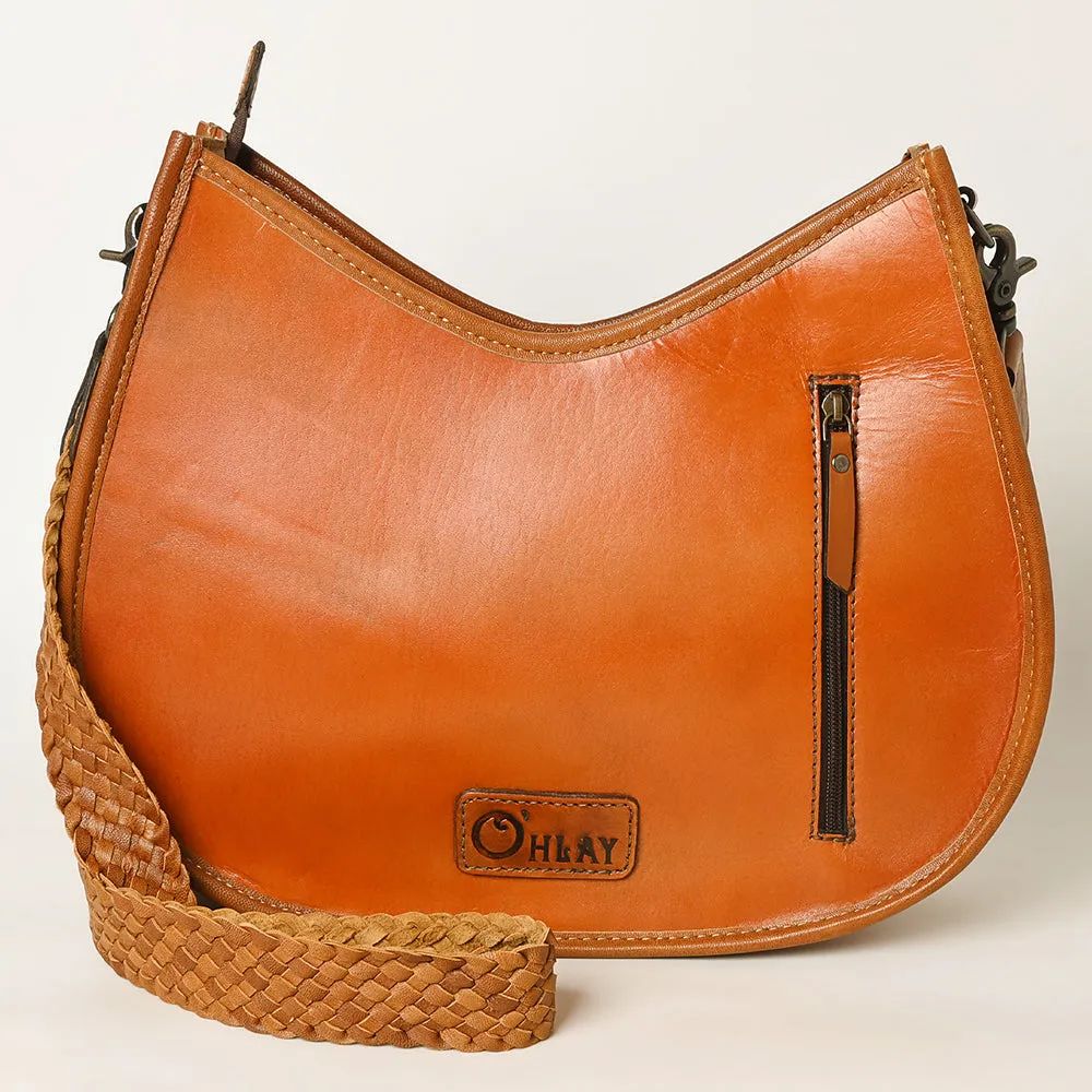 OHLAY KBG342 Cross Body Hand Tooled Genuine Leather women bag western handbag purse