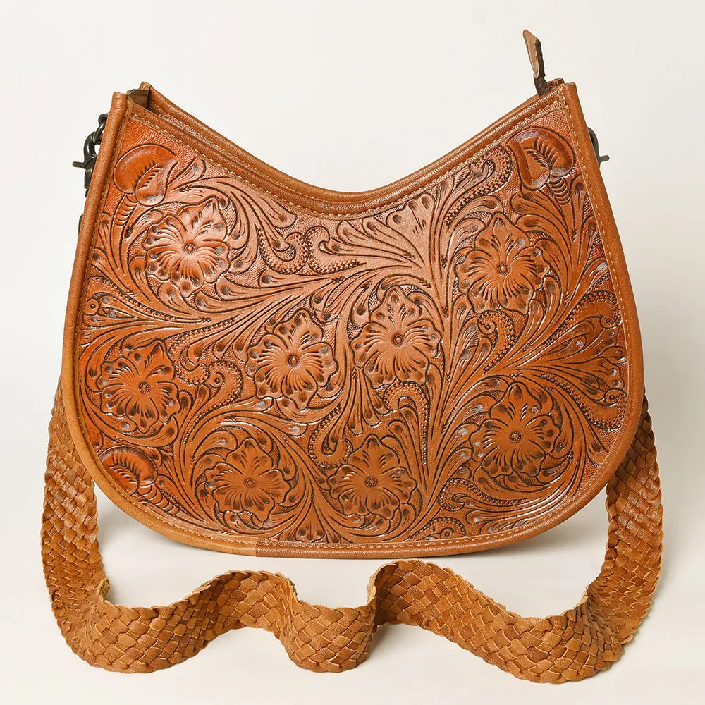OHLAY KBG342 Cross Body Hand Tooled Genuine Leather women bag western handbag purse
