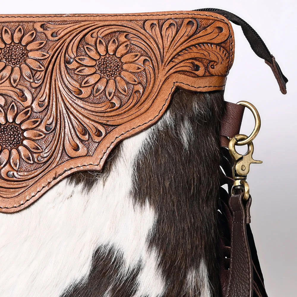 OHLAY KBK134 HOBO Hand Tooled Hair-on Genuine Leather women bag western handbag purse