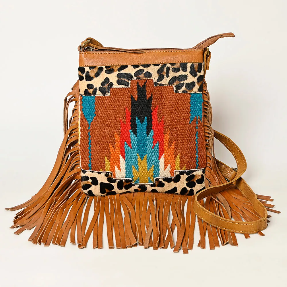 OHLAY OHA116 HOBO Upcycled Wool Hair-on Genuine Leather women bag western handbag purse