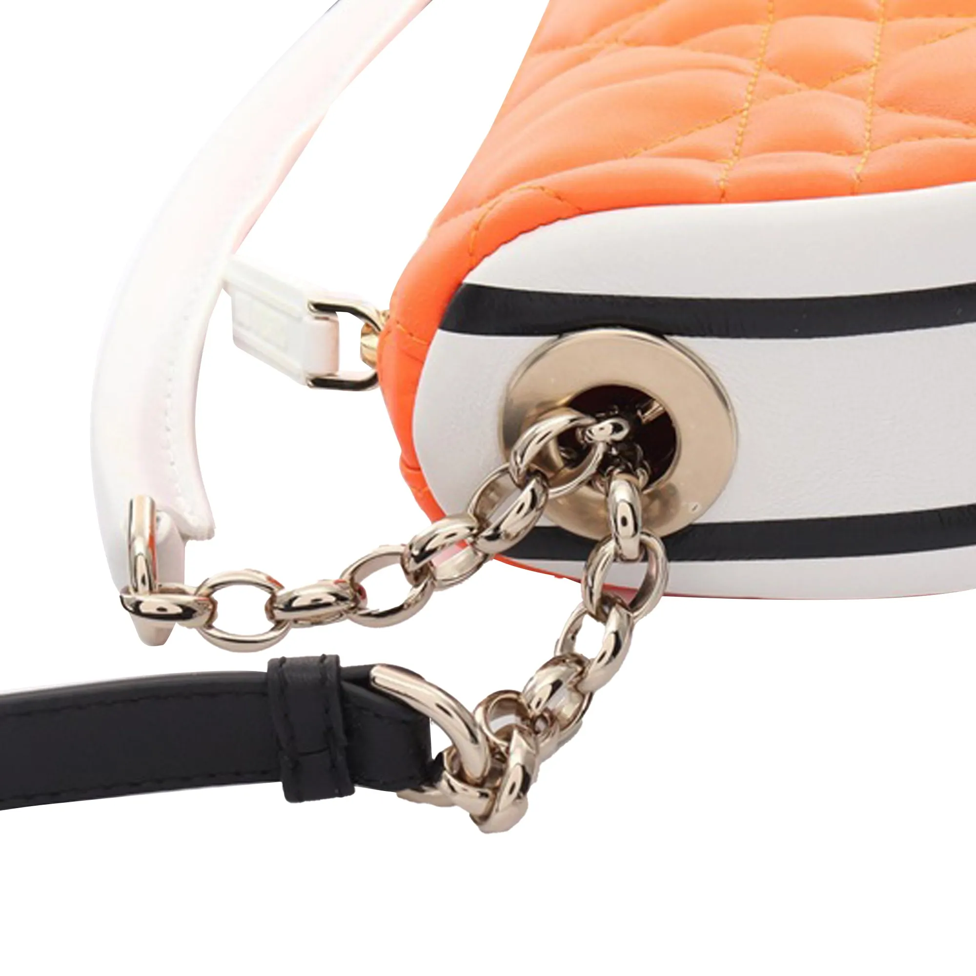 Orange Dior Small Lambskin Cannage Dior Vibe Hobo Satchel