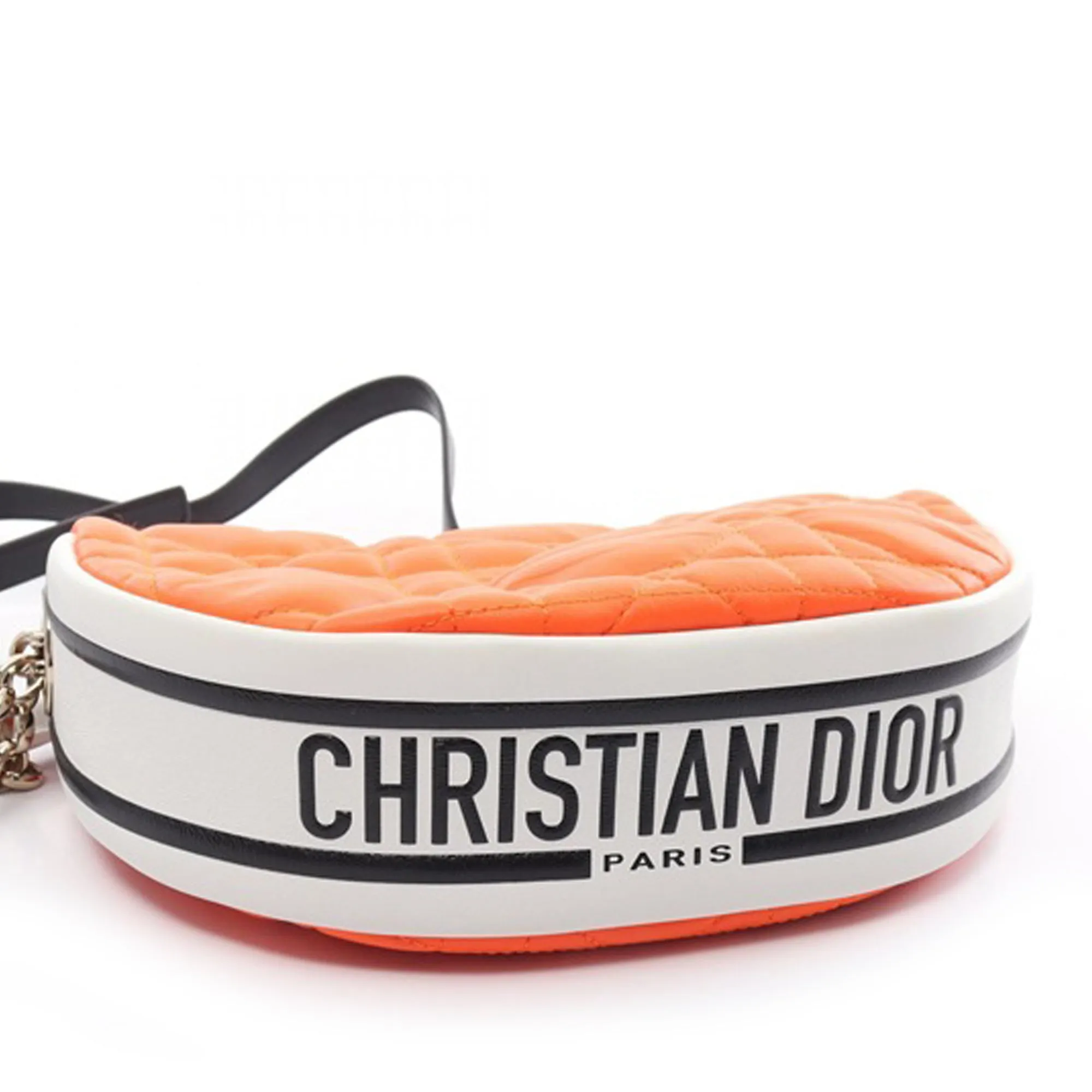 Orange Dior Small Lambskin Cannage Dior Vibe Hobo Satchel