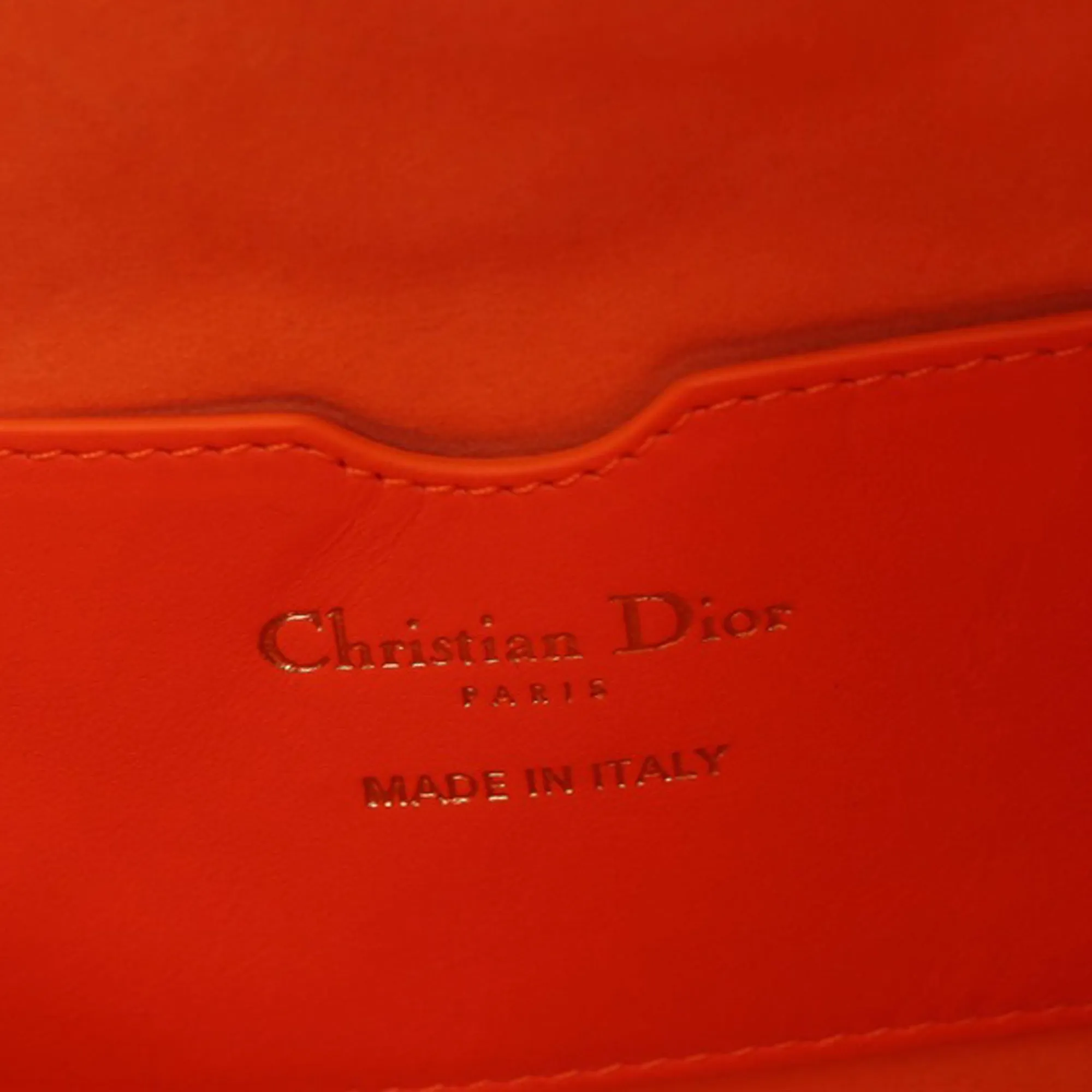 Orange Dior Small Lambskin Cannage Dior Vibe Hobo Satchel