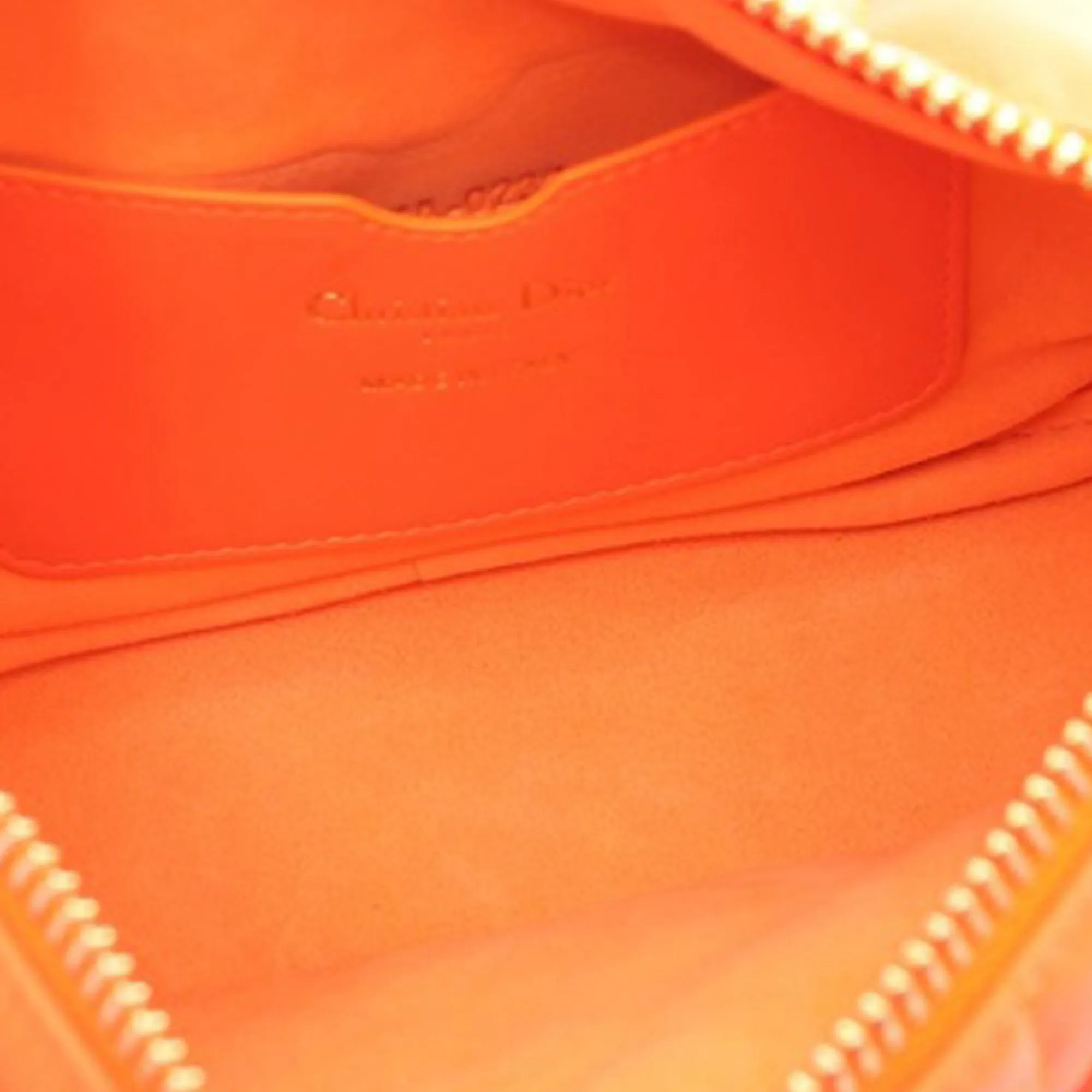 Orange Dior Small Lambskin Cannage Dior Vibe Hobo Satchel
