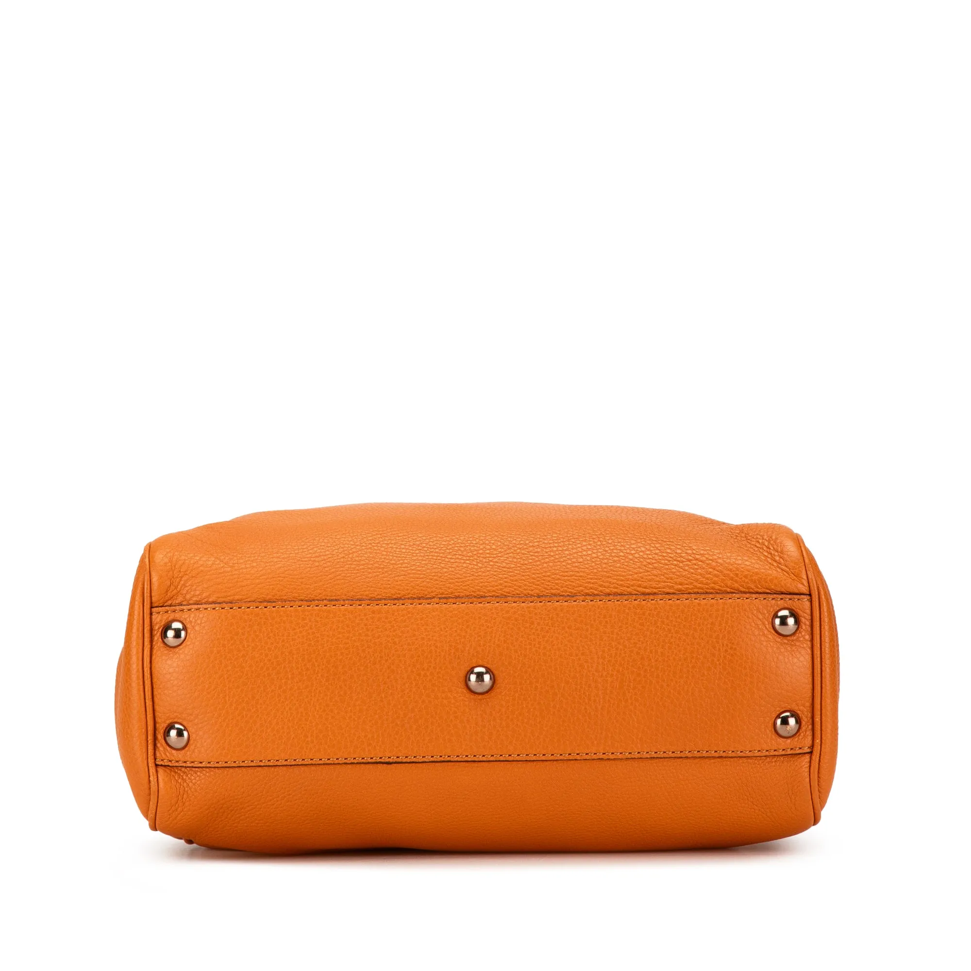 Orange Gucci Small Bamboo Shopper Satchel
