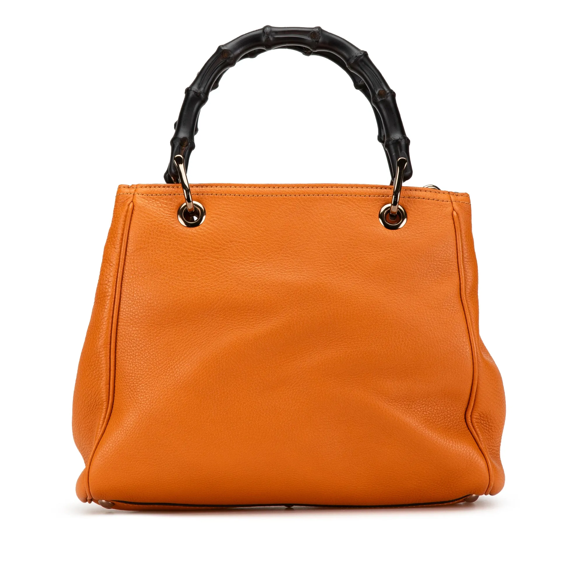Orange Gucci Small Bamboo Shopper Satchel