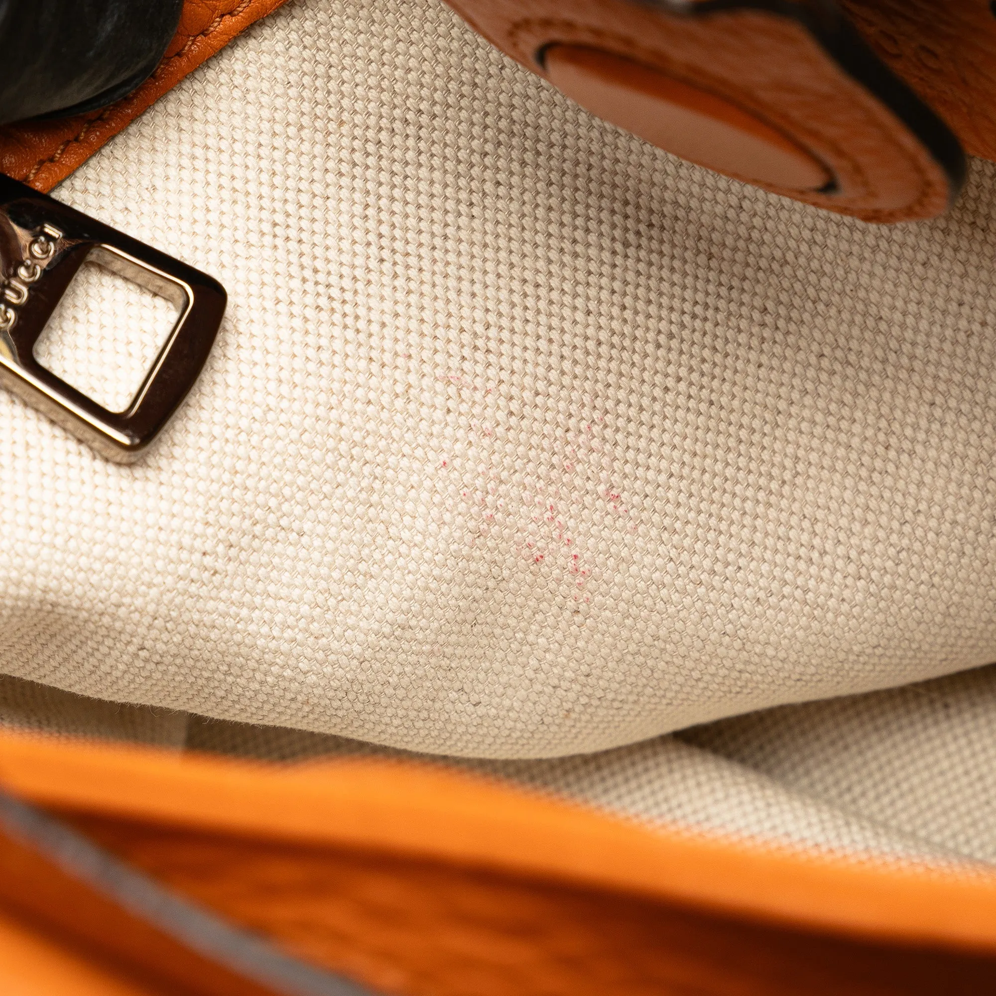 Orange Gucci Small Bamboo Shopper Satchel