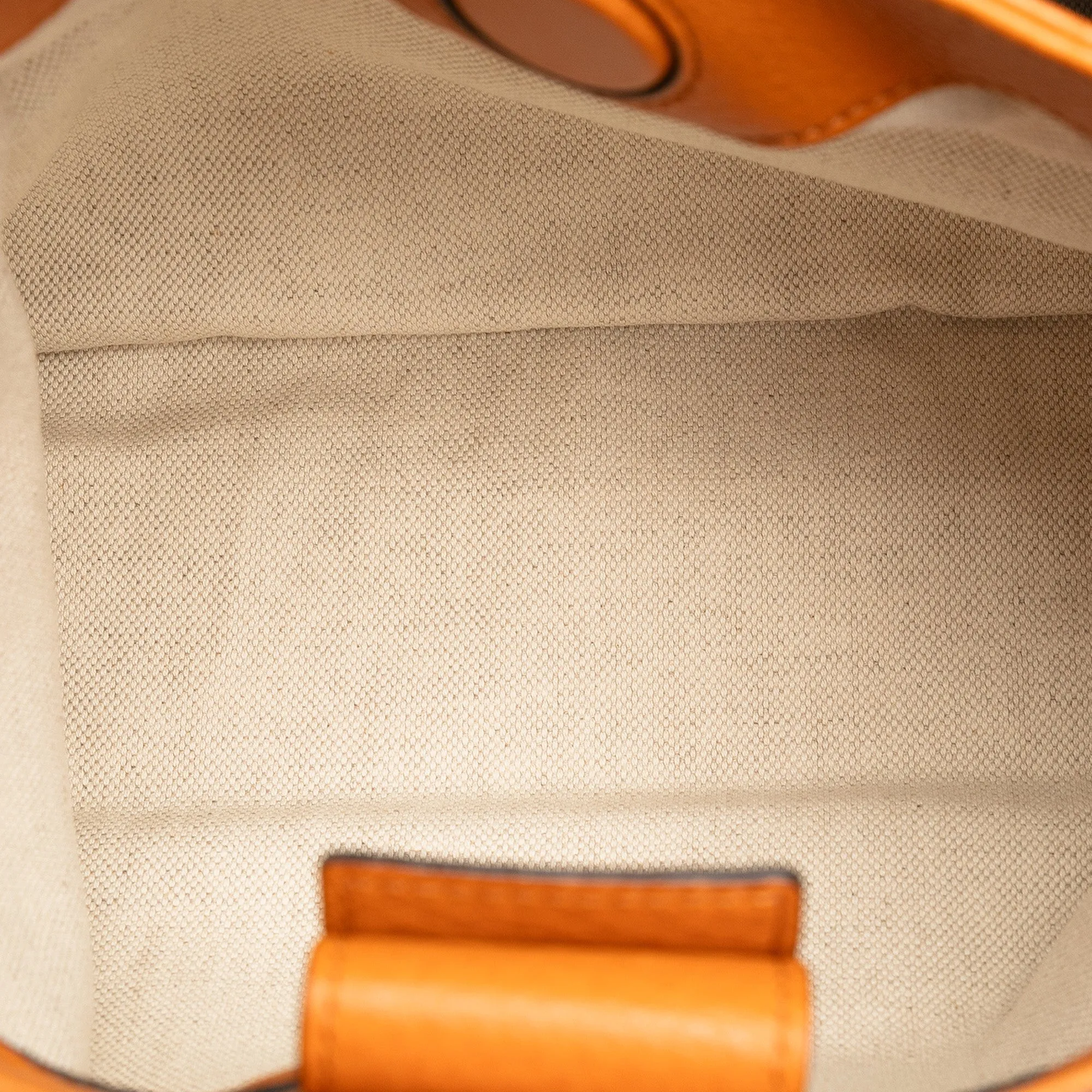 Orange Gucci Small Bamboo Shopper Satchel