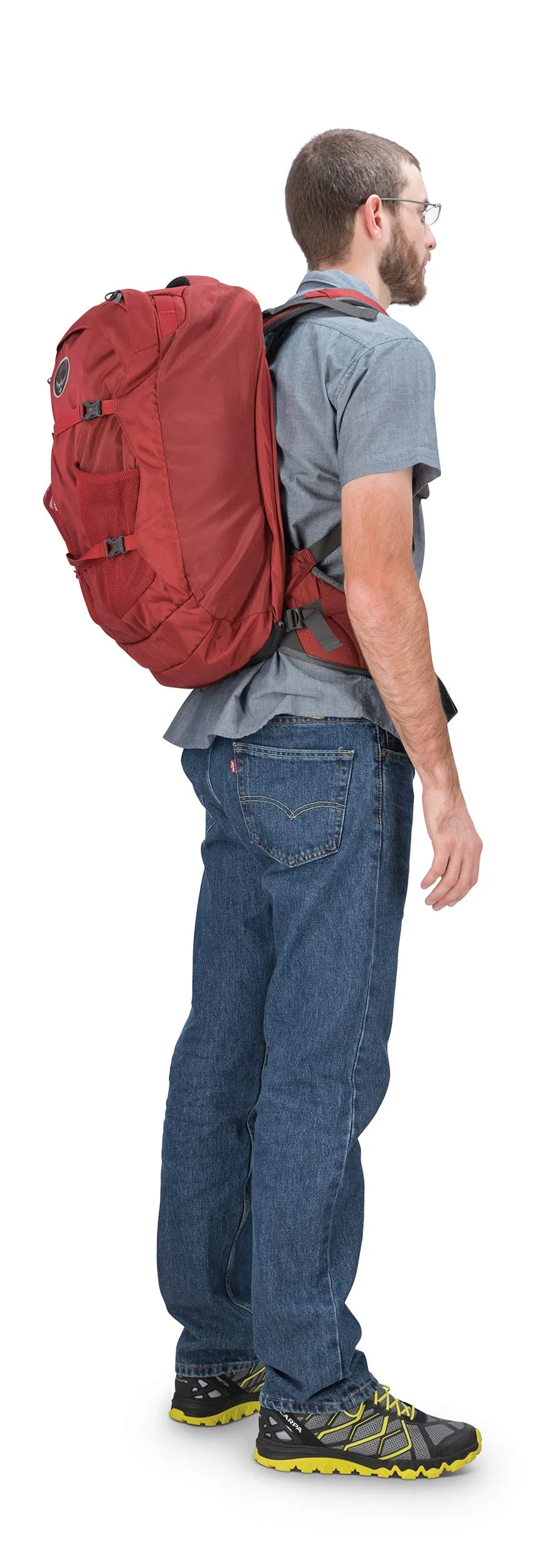 Osprey Packs Farpoint 40 Travel Backpack, Jasper Red, Small/Medium