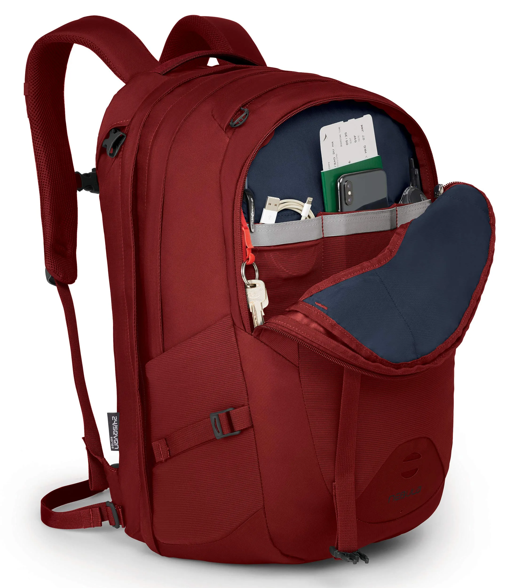 Osprey Packs Nebula Men's Laptop Backpack, Rivet Red