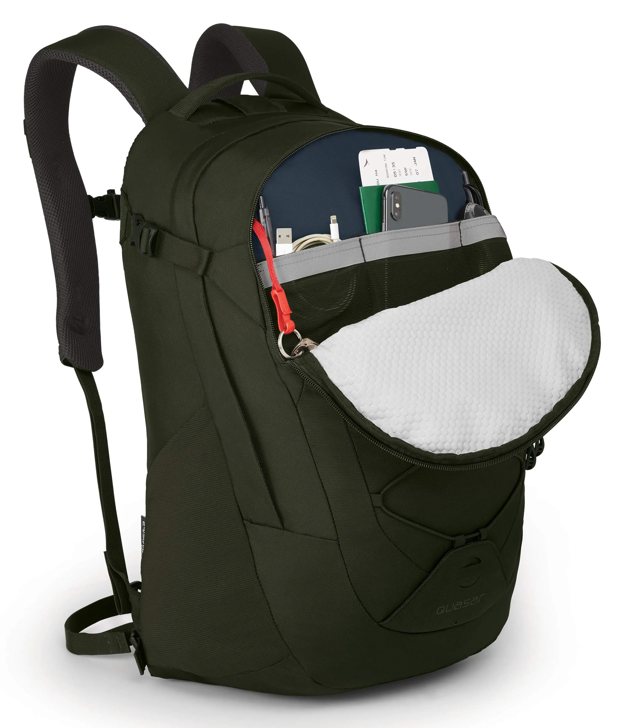 Osprey Packs Quasar Men's Laptop Backpack, Cypress Green