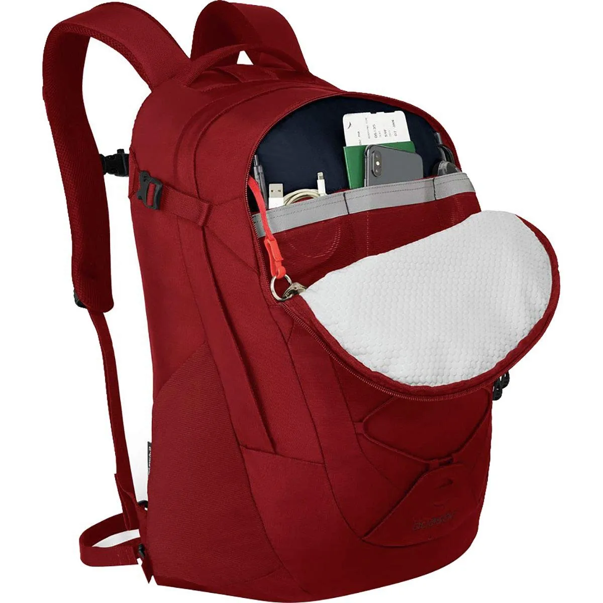 Osprey Packs Quasar Men's Laptop Backpack, Rivet Red