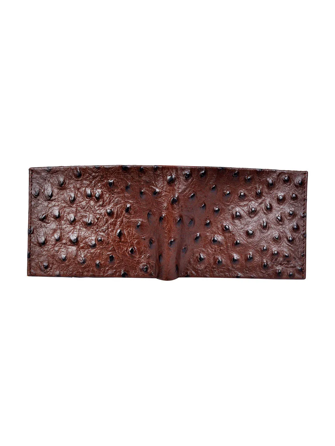 OSTRICH BROWN LEATHER WALLETS