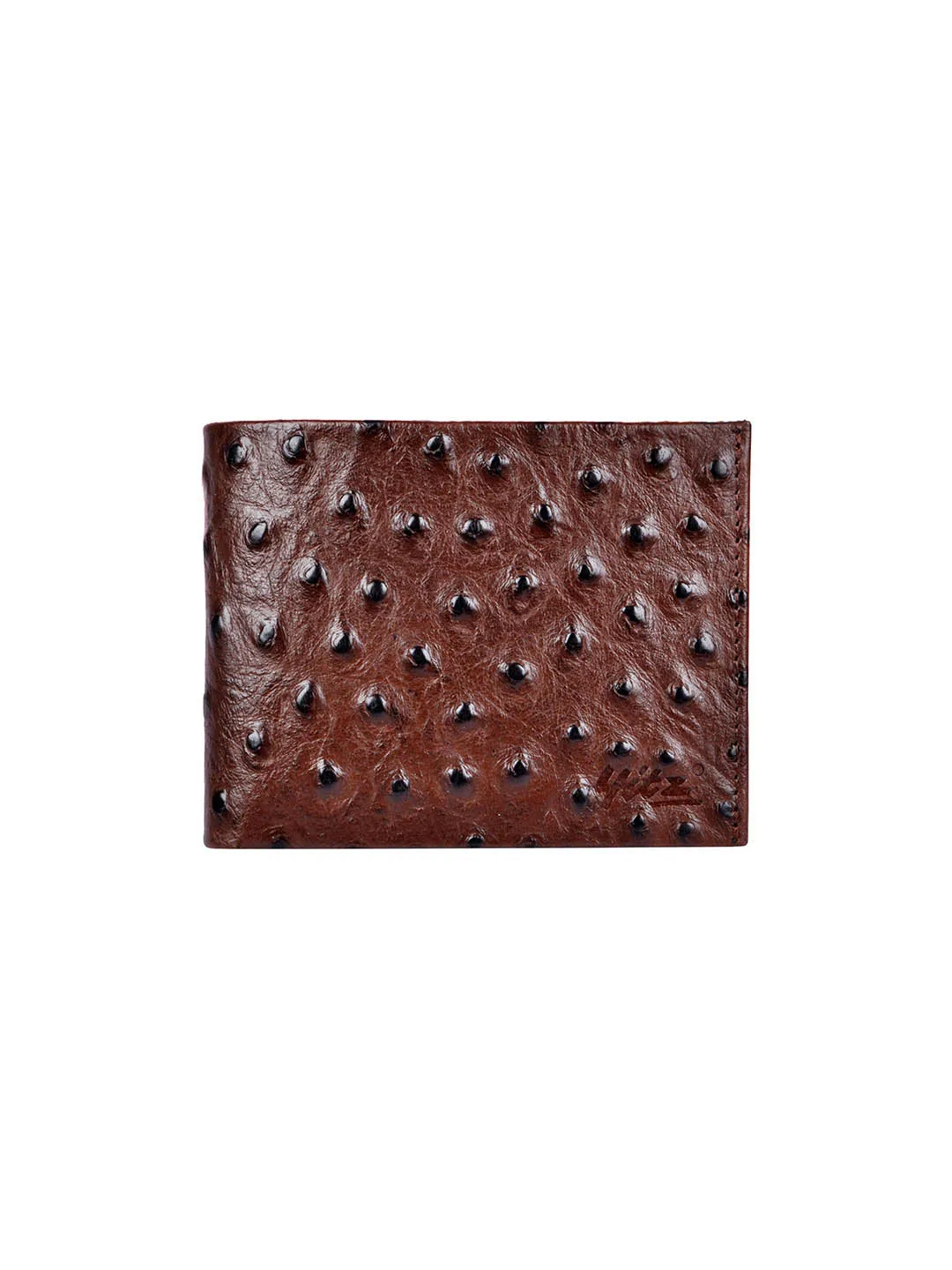 OSTRICH BROWN LEATHER WALLETS