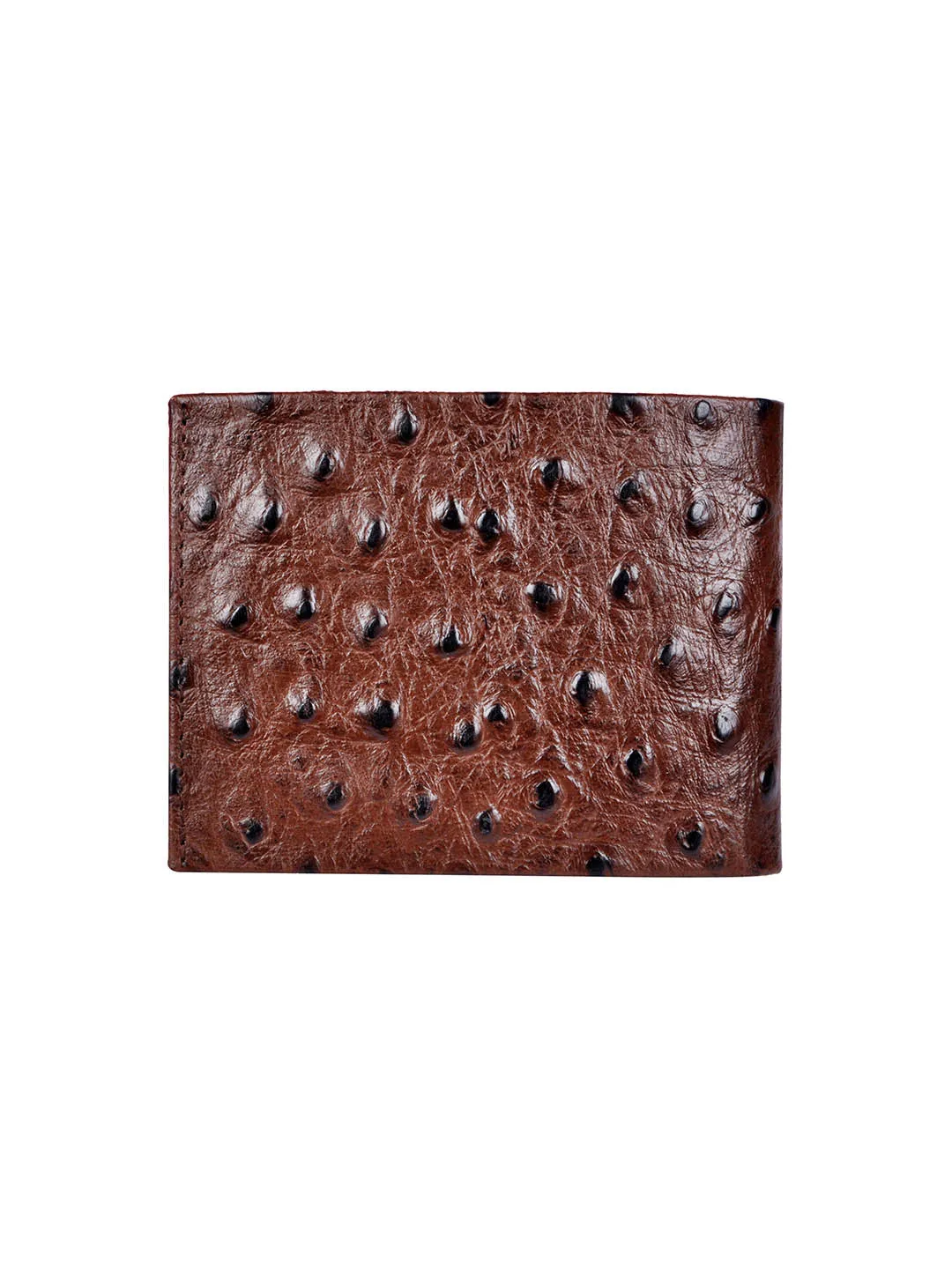 OSTRICH BROWN LEATHER WALLETS