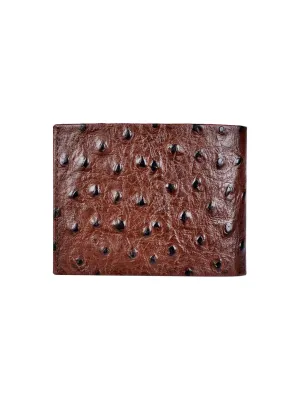 OSTRICH BROWN LEATHER WALLETS