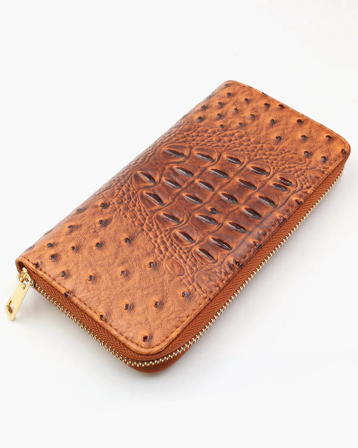 Ostrich Textured Bag with Matching Wallet