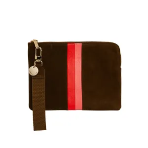 Paige Clutch Stripe - Khaki Multi