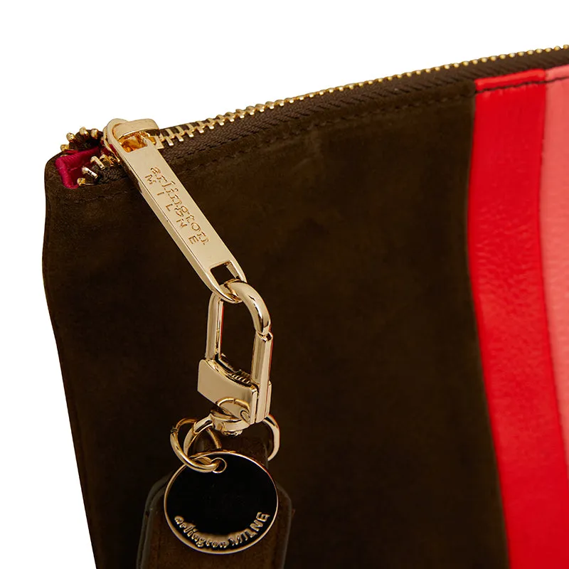 Paige Clutch Stripe - Khaki Multi