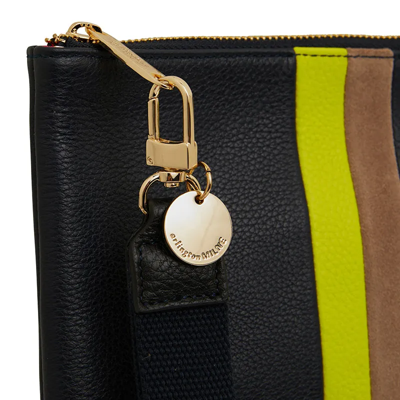 Paige Clutch Stripe - Navy Multi