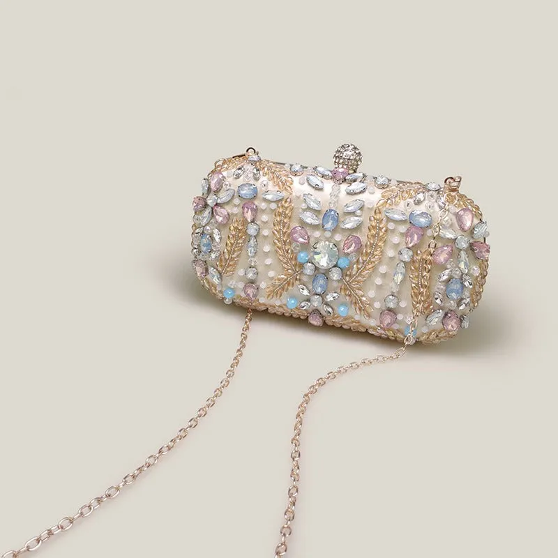 Pastel Crystal Banquet Evening Clutch
