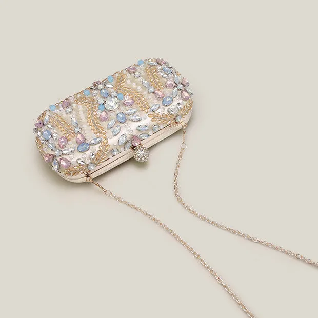 Pastel Crystal Banquet Evening Clutch