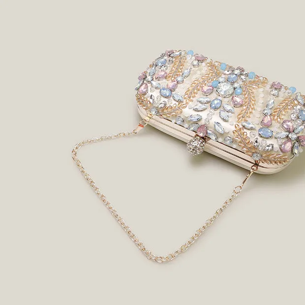 Pastel Crystal Banquet Evening Clutch