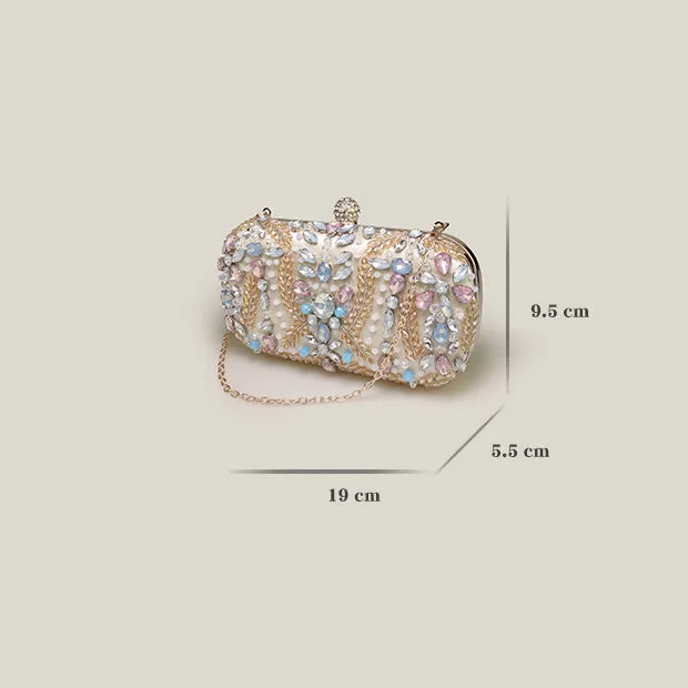 Pastel Crystal Banquet Evening Clutch