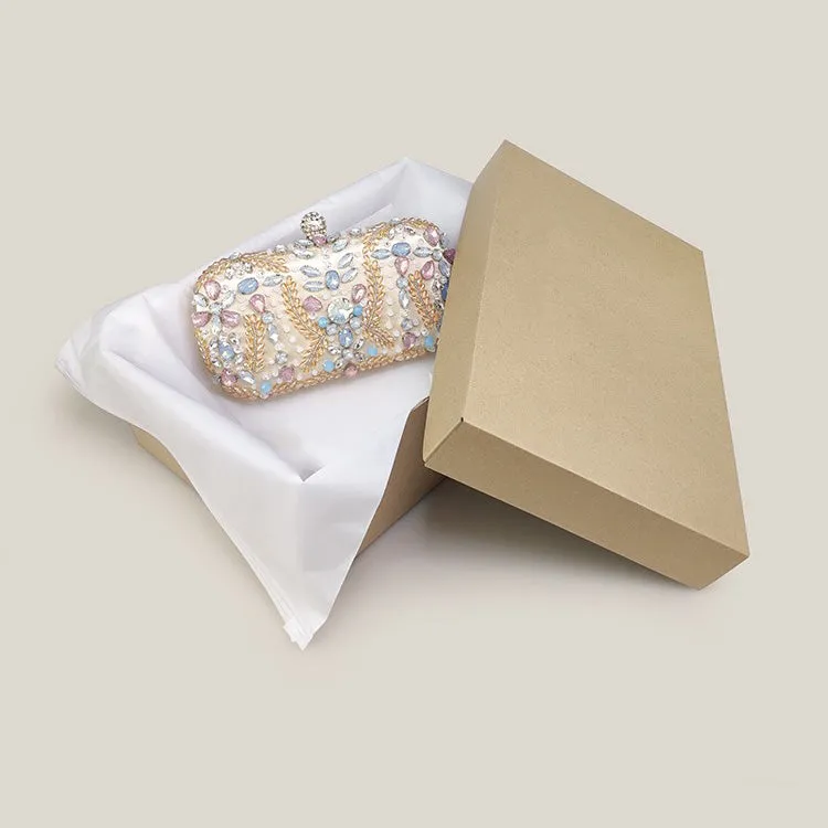 Pastel Crystal Banquet Evening Clutch