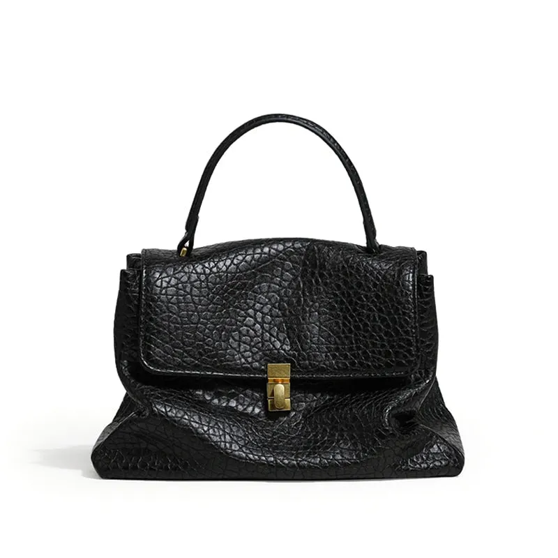Peria Pebble Stone Leather Bag