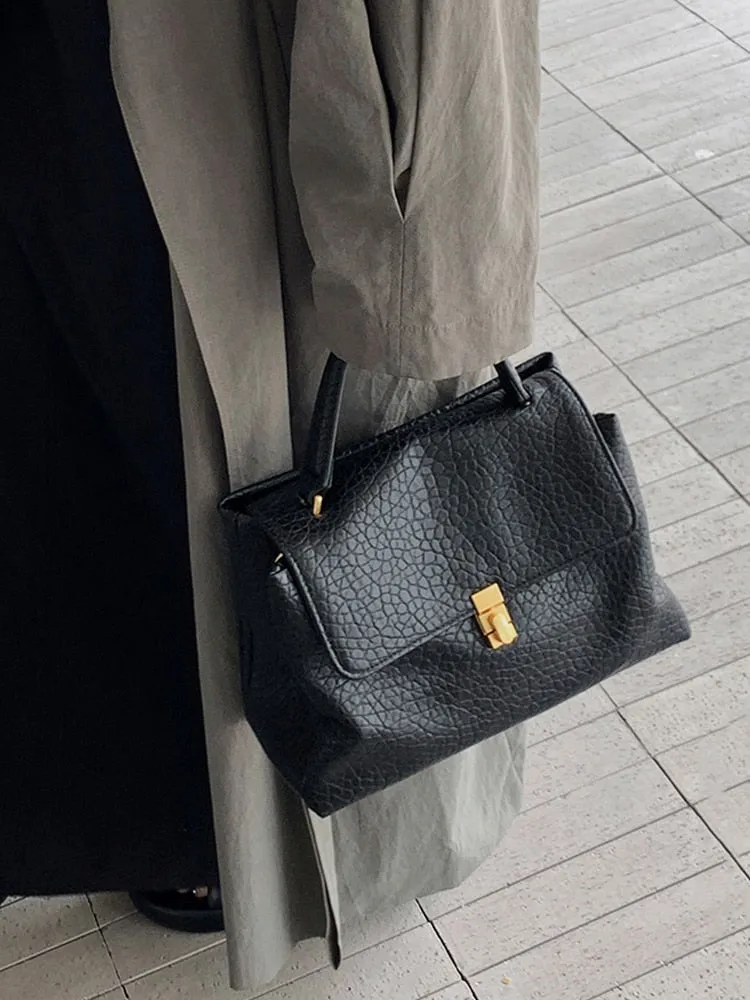 Peria Pebble Stone Leather Bag
