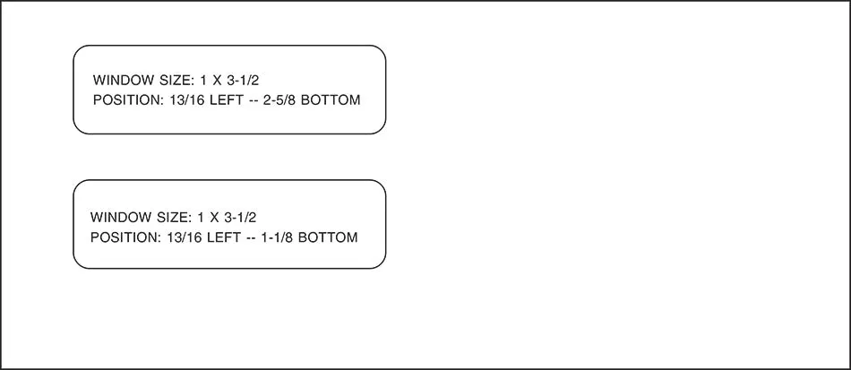 PestPac #9 Dual Window Envelopes # 99509
