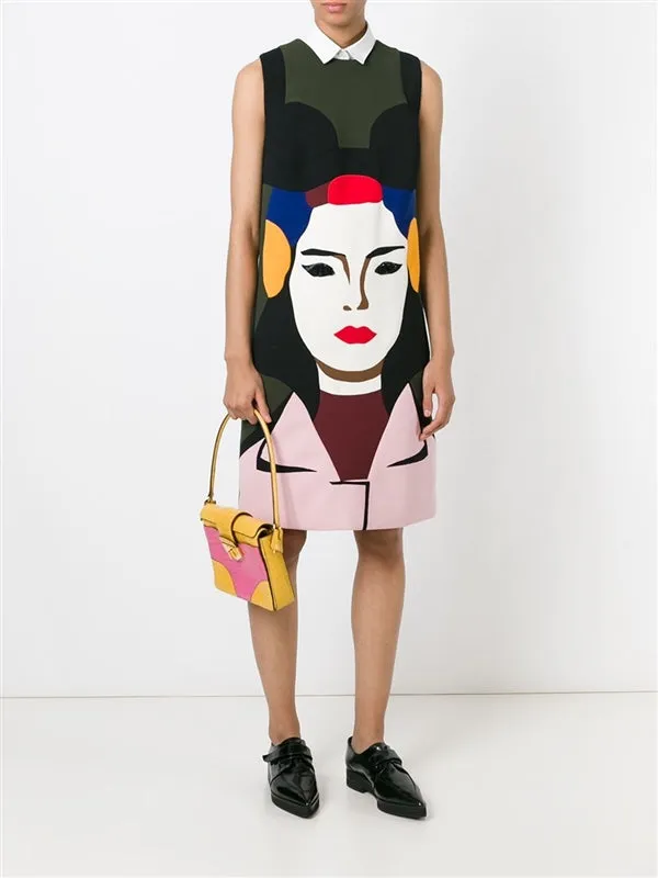 Pink & Yellow Colour-Block Handbag