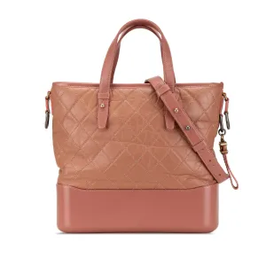 Pink Chanel Medium Quilted Calfskin Gabrielle Shopping Satchel