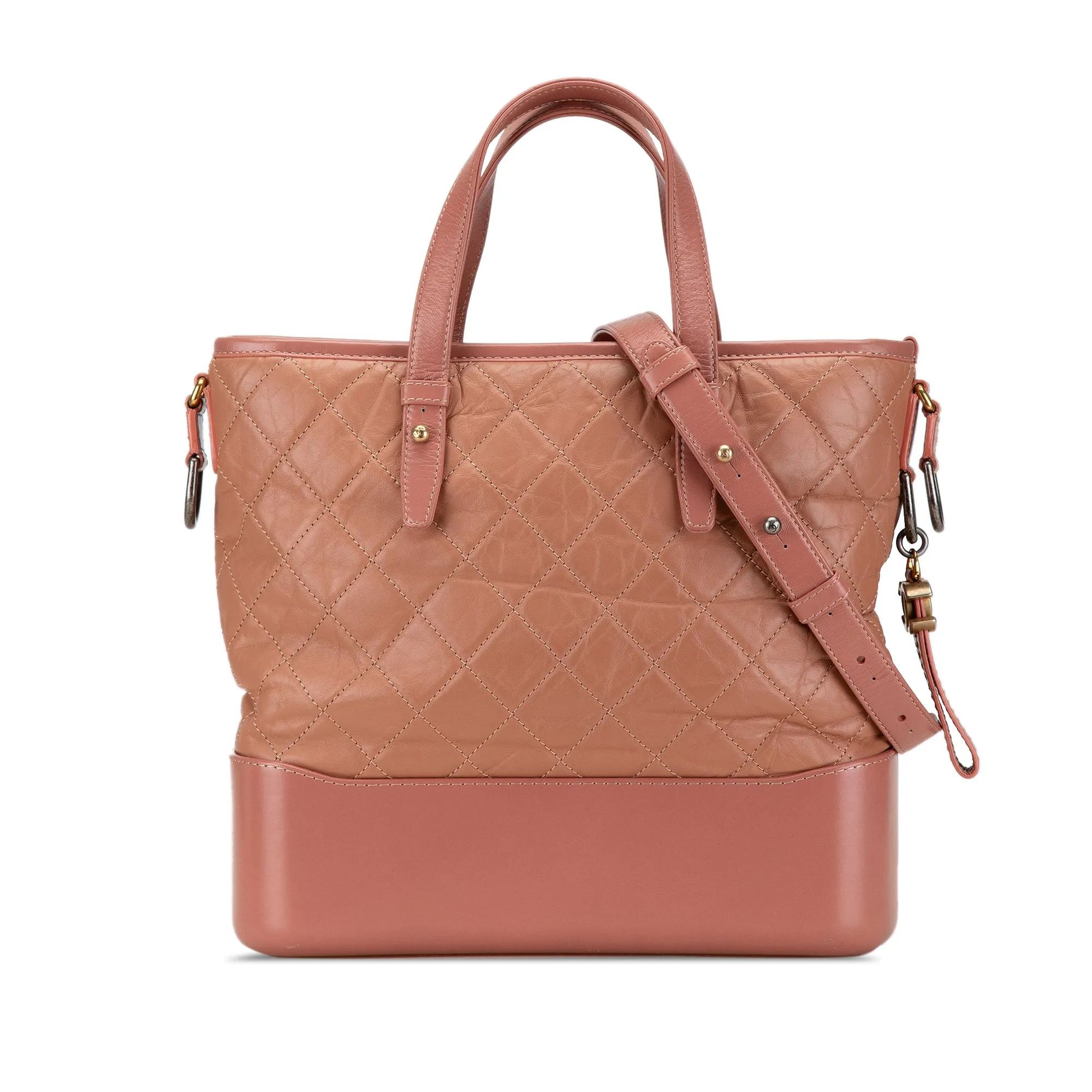 Pink Chanel Medium Quilted Calfskin Gabrielle Shopping Satchel