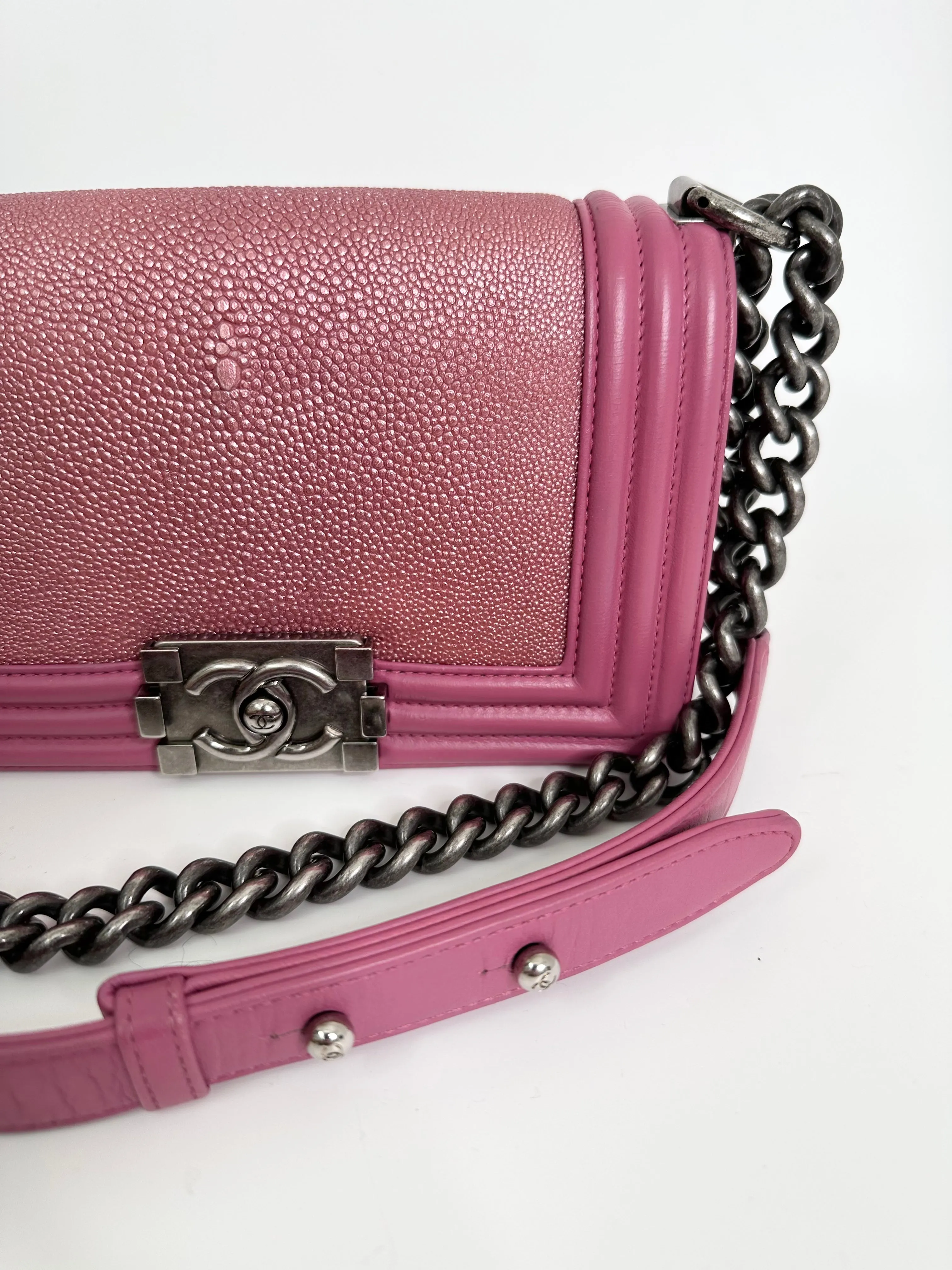 Pink Leather Le Boy Bag