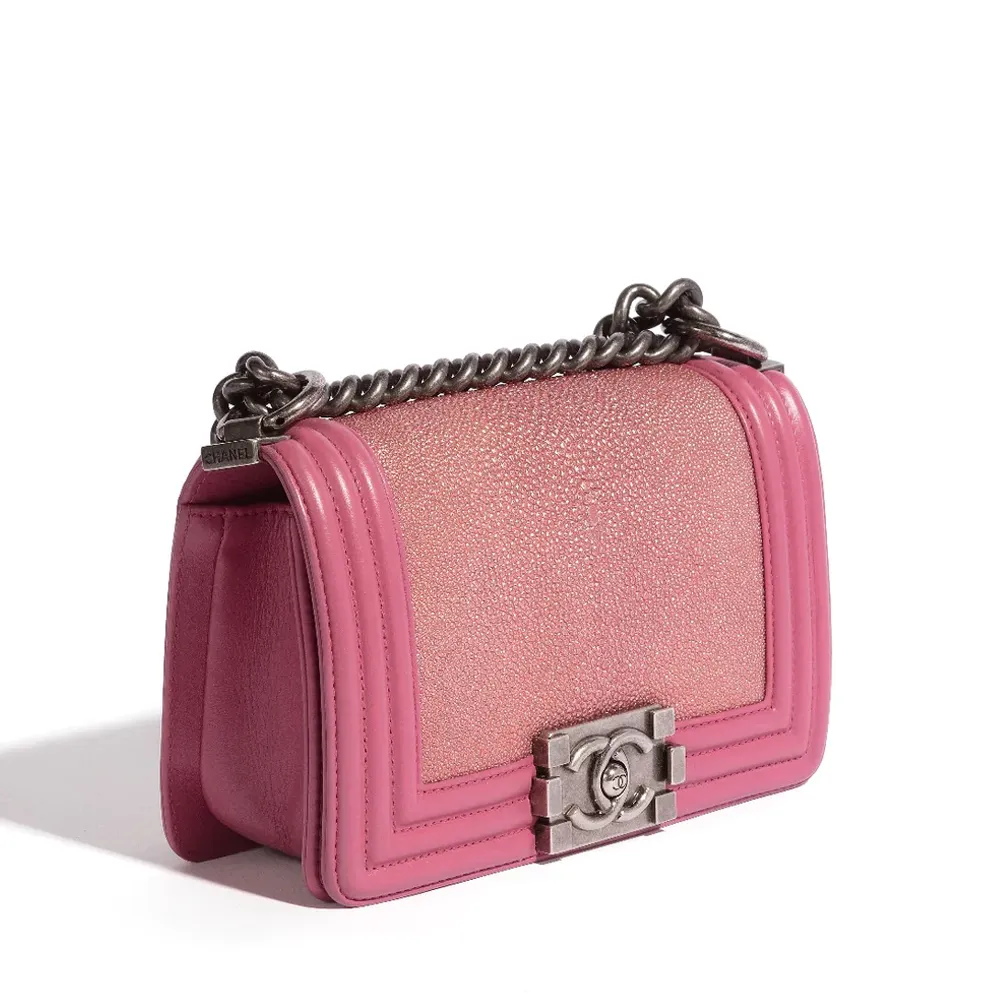 Pink Leather Le Boy Bag