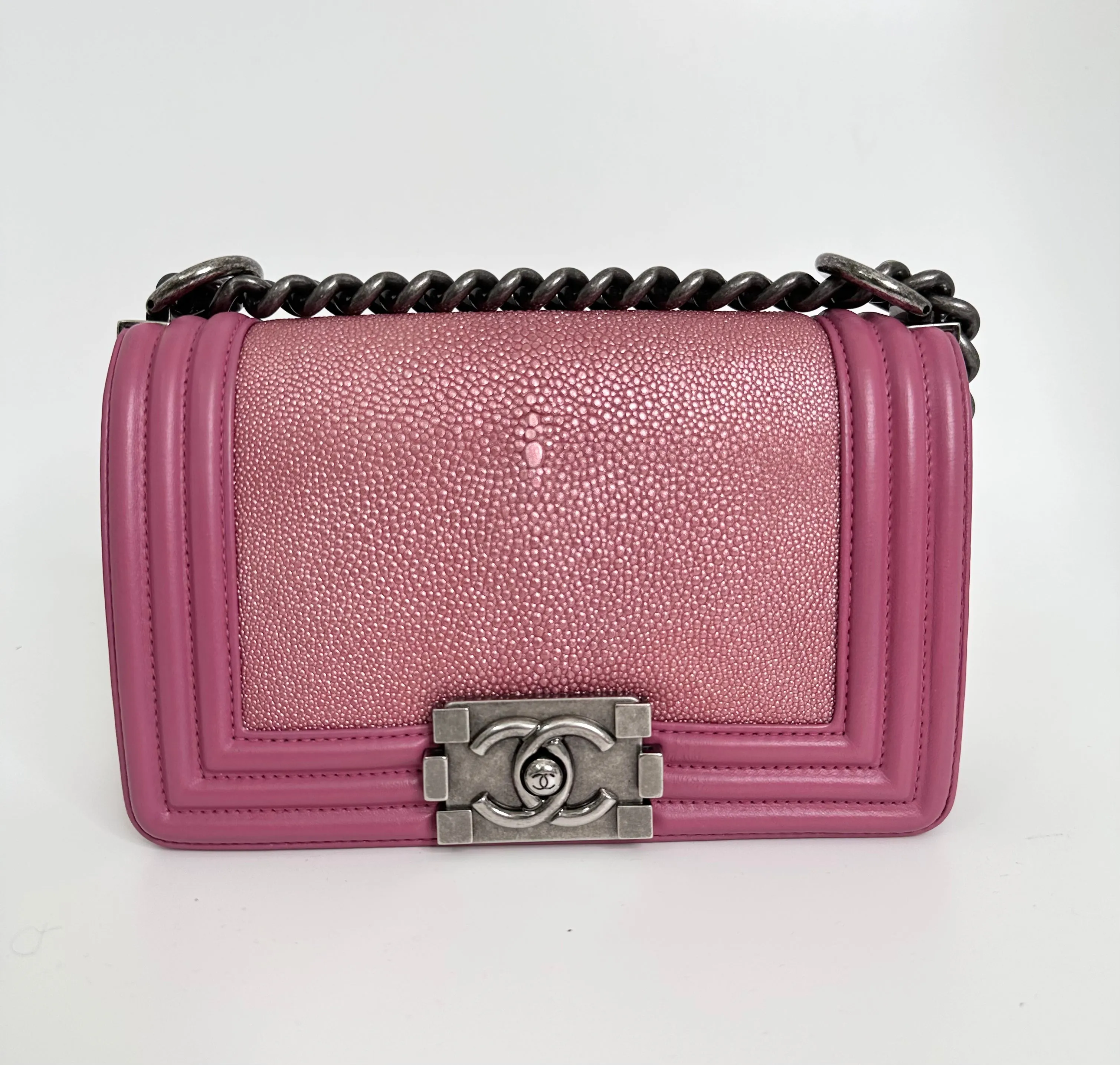 Pink Leather Le Boy Bag