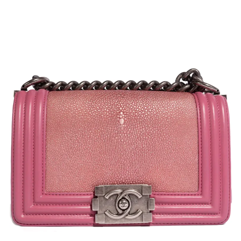 Pink Leather Le Boy Bag