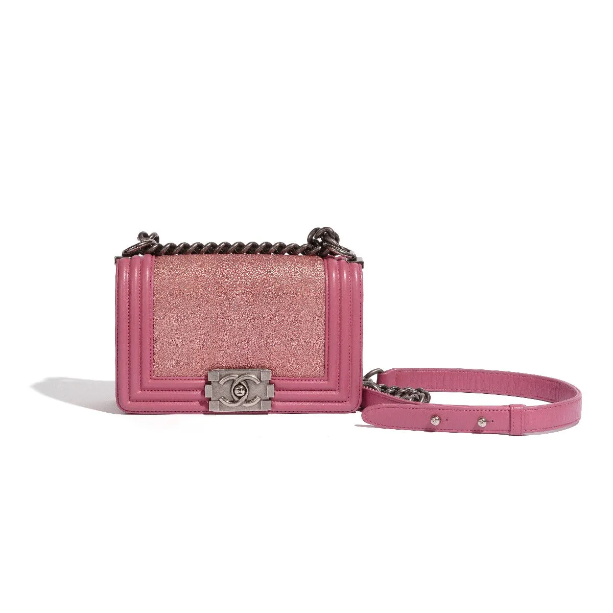 Pink Leather Le Boy Bag