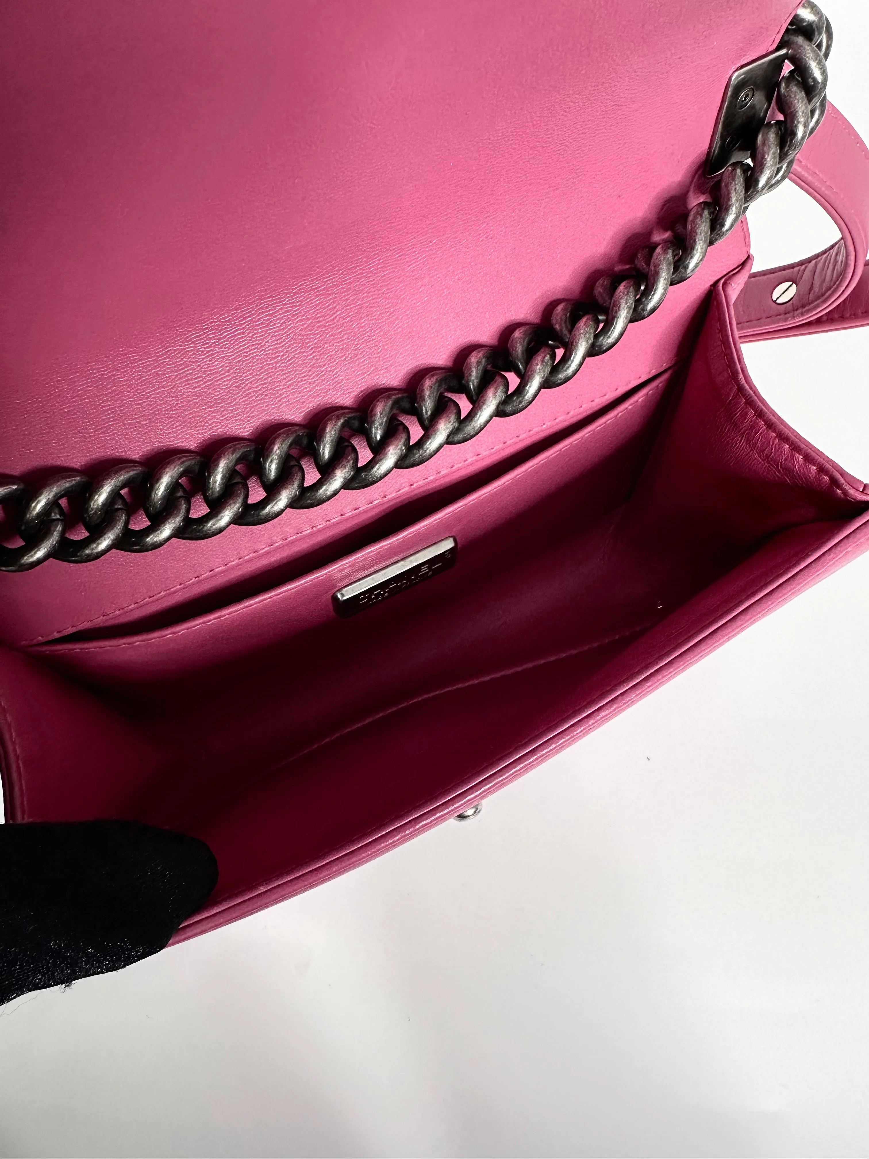 Pink Leather Le Boy Bag