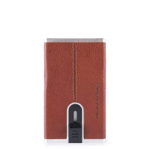 Piquadro - Porta carte di credito con Sliding System Black Square - PP4825B3R - CUOIO